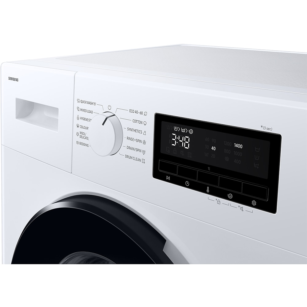 Masina de spalat rufe frontala SAMSUNG WW90FG3M05AWLF, Steam, 9 kg, 1400rpm, Clasa A, alb