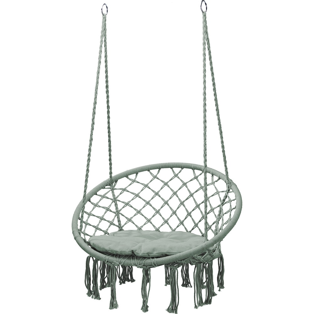 Leagan de gradina D80/60 x 108 cm, perna inclusa, otel si poliester, verde