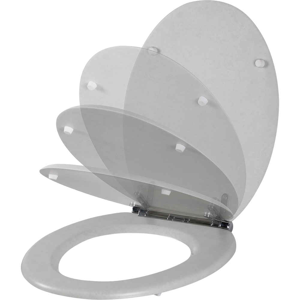 Capac WC GOODHOME Pilica YMD328UK10, inchidere lenta, duroplast, alb