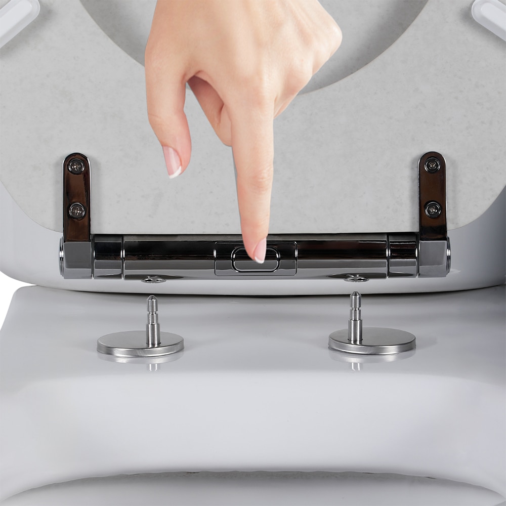 Capac WC GOODHOME Pilica YMD328UK10, inchidere lenta, duroplast, alb