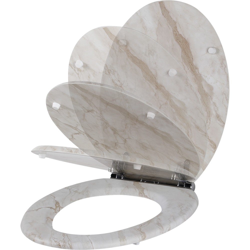 Capac WC GOODHOME Pilica YMD328UK13, inchidere lenta, duroplast, bej