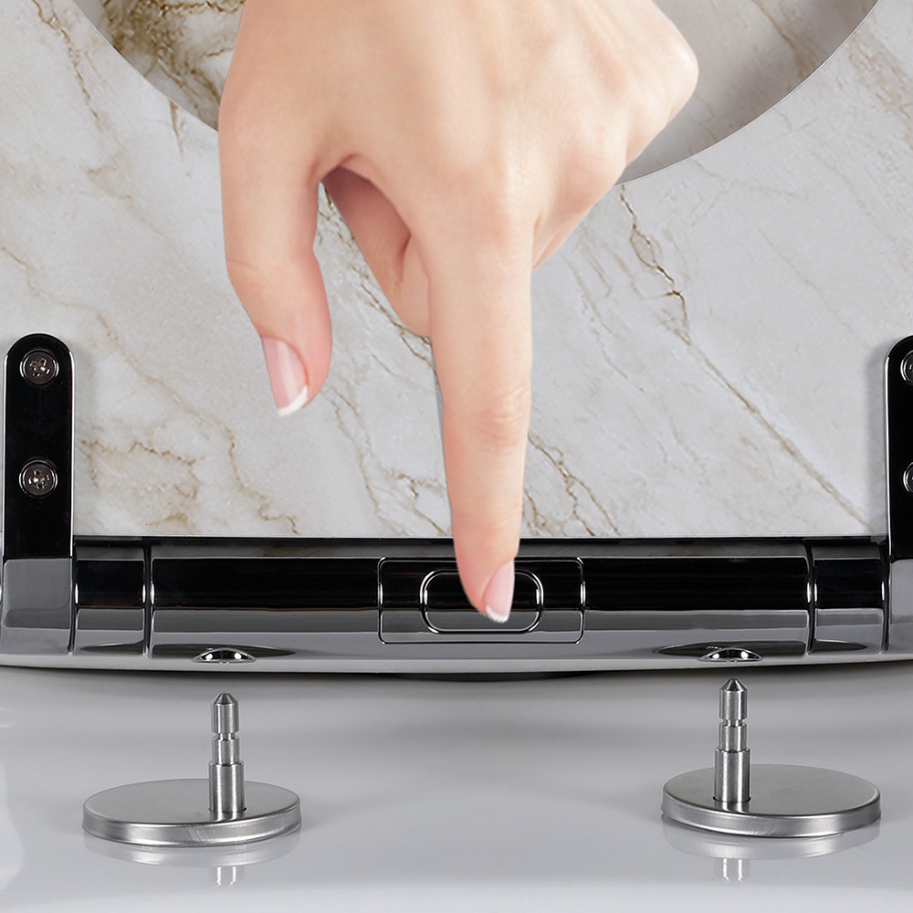 Capac WC GOODHOME Pilica YMD328UK13, inchidere lenta, duroplast, bej