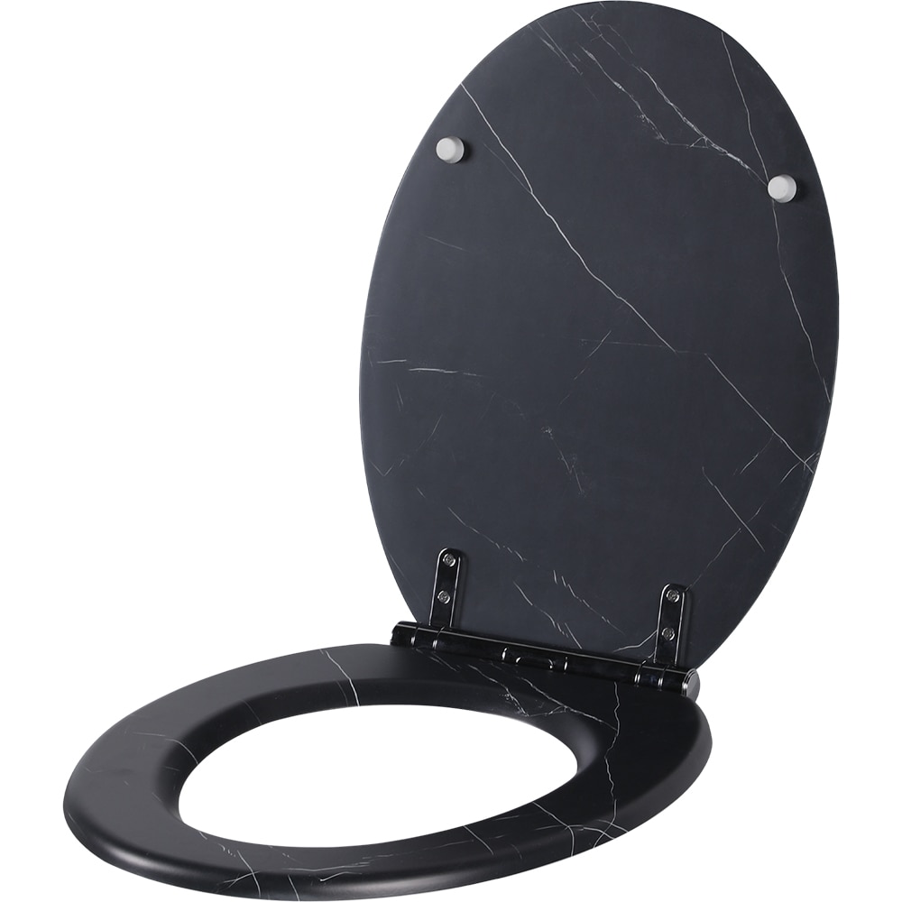 Capac WC GOODHOME Pilica YMD328UK14, inchidere lenta, duroplast, negru