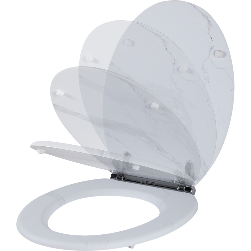 Capac WC GOODHOME Pilica YMD328UK15, inchidere lenta, duroplast, alb