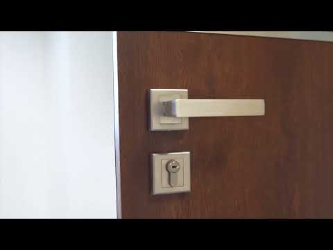 Usa de exterior pentru casa, metalica, nuc, stanga, 205 x 88 cm  Fortia Cecina