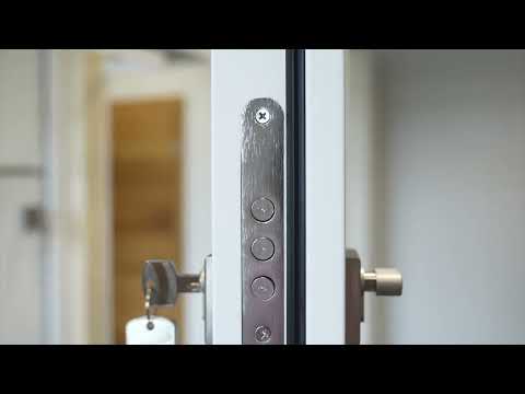 Usa de exterior pentru casa, metalica, alb, cu geam, dreapta, 208 x 88 cm  Fortia Pasni