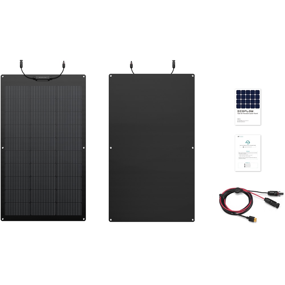 Panou solar ECOFLOW, monocristalin, flexibil, IP68, 100W