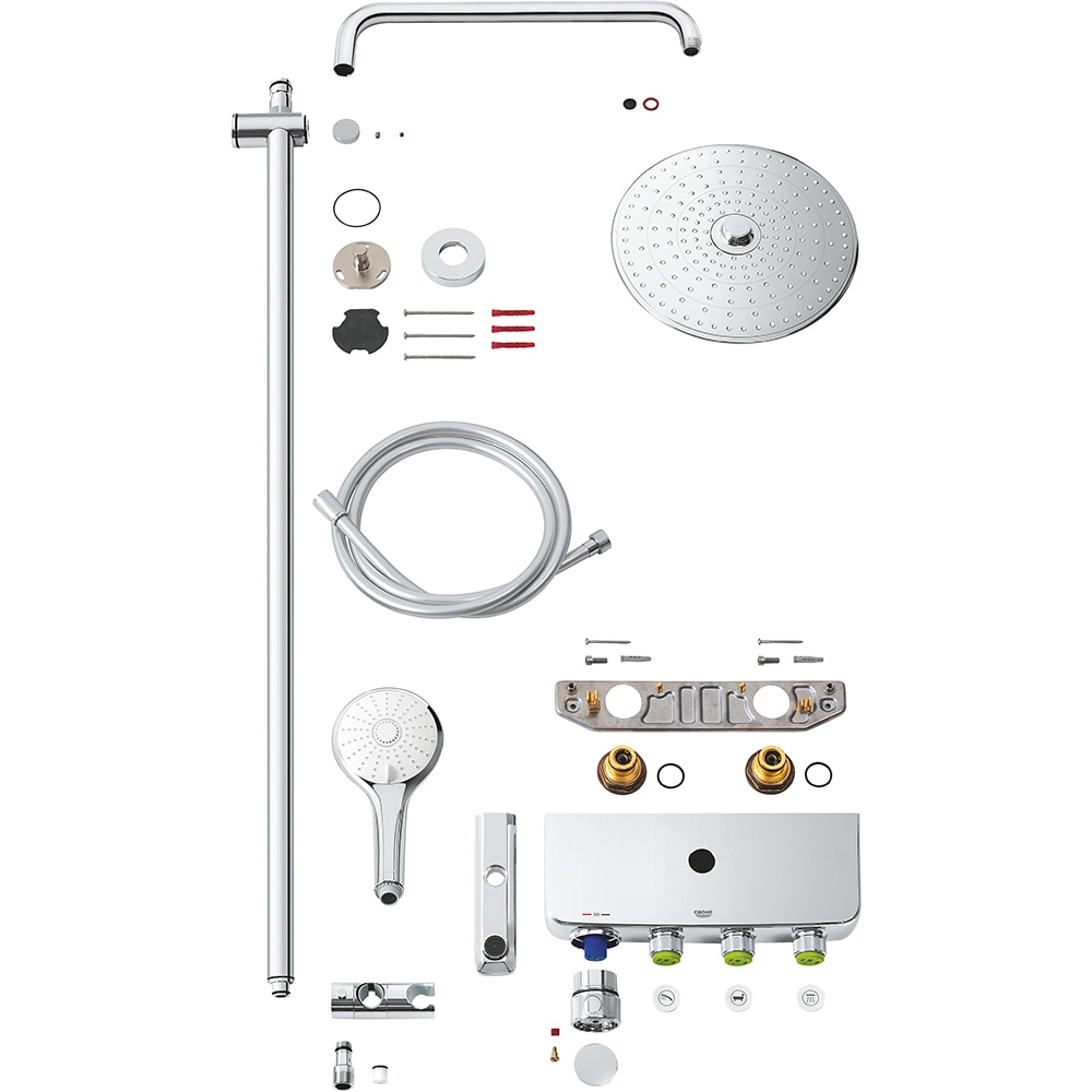 Sistem dus GROHE Euphoria SmartControl 260 26608000, termostat, 3 functii, crom