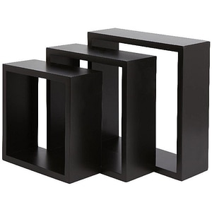 SET 3 CUBURI DECORATIVE RIGGA NEGRU