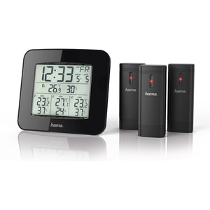 Statie meteo HAMA EWS-TRIO, 3 senzori, negru