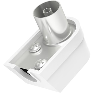 Mufa antena Coaxial Stecher HAMA 205216, 90 grade, alb