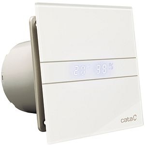 Ventilator baie cu afisaj CATA E-100 GTH, 8 W, 98 mm, alb