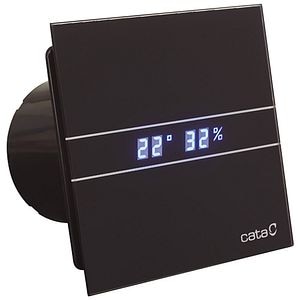Ventilator baie cu afisaj CATA E-100 GTH, 8 W, 98 mm, negru