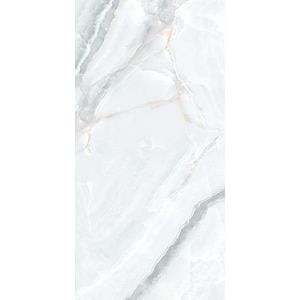 Gresie, interior/exterior Rembo Onyx Bianco, alb lucios, 60 x 120 cm, 9 mm, 1.44 m2/cutie