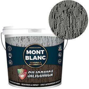 Tencuiala siliconica striata Mont Blanc, gri inchis, 2 mm, 25 kg