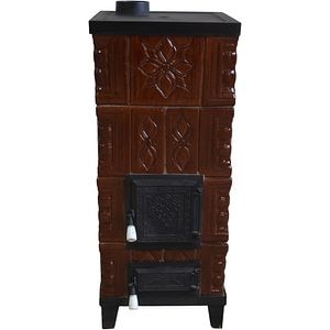 Soba teracota Chiara, 4 randuri + plita, 8kW, 45 x 45 x 120 cm, maro