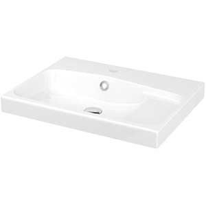 Lavoar pe blat GOODHOME Mila, rasina, 61.4 x 45.2 cm, alb lucios