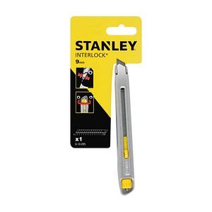 Cutter STANLEY Interlock  0-10-095, 13.5 x 0.9 cm, argintiu