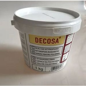 Adeziv pentru polistiren si termoizolatii, transparent, 1 kg • Decosa