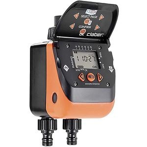 Programator irigatie Aquadue, iesire dubla, IP65, negru-portocaliu