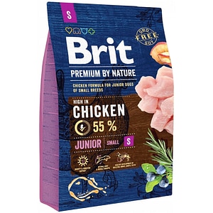 Hrana uscata pentru caini BRIT Premium by Nature Small, Junior, Pui, 3 kg