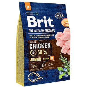 Hrana uscata pentru caini BRIT Premium by Nature, Junior, Pui, 3 kg