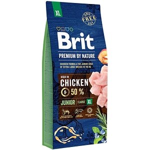 Hrana uscata pentru caini BRIT Premium by Nature Extra Large, Junior, Pui, 15 kg