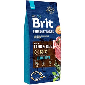 Hrana uscata pentru caini BRIT Premium by Nature, Adult, Miel, 15 kg