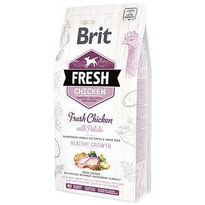 Hrana uscata pentru caini BRIT FRESH, Junior, Pui si Cartofi, 12 kg