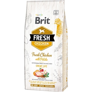 Hrana uscata pentru caini BRIT FRESH, Adult, Pui si Cartofi, 12 kg
