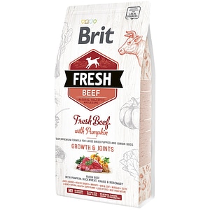 Hrana uscata pentru caini BRIT FRESH, Junior, Vita si Dovleac, 12 kg