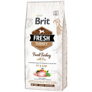 Hrana uscata pentru caini BRIT FRESH, Adult, Curcan si Mazare, 12 kg