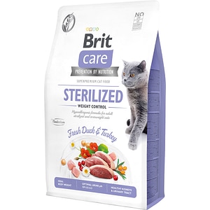 Hrana uscata pentru pisici BRIT CARE Sterilized Weight Control, Adult, Rata, 2 kg