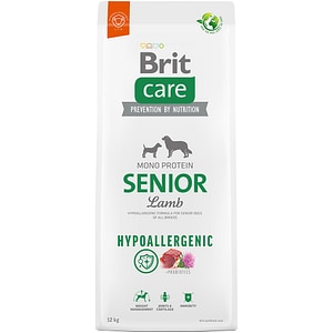 Hrana uscata pentru caini BRIT CARE Hypoallergenic, Senior, Miel, 12 kg