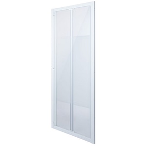 Usa de dus plianta COOKE & LEWIS Onega, cadru aluminiu, sticla securizata 5mm, 80 x 190 cm, alb