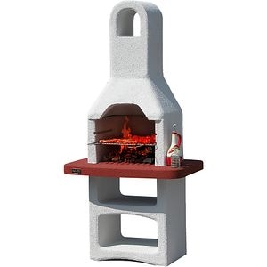 Gratar tip semineu SUNDAY Dallas, din ciment, 86 x 56 x 181 cm, gri