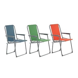 Scaun de gradina si camping Blooma Curacao, metalic, pliabil, 54 x 55 x 80 cm