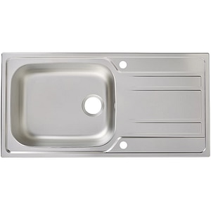 Chiuveta bucatarie COOKE & LEWIS Lyell, 1 cuva, picurator reversibil, inox, finisaj anticalcar