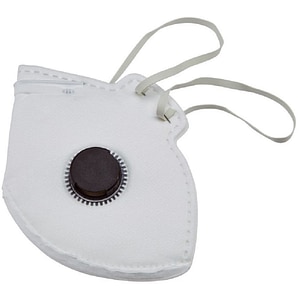 Set masca de protectie plata valva FFP2, polipropilena, alb, 2 buc