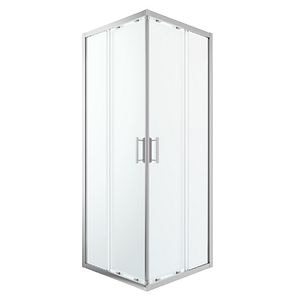 Cabina dus standard GoodHome Beloya, patrata, 80 x 80 x 195 cm, sticla securizata 8mm, profil crom
