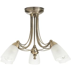 Plafoniera 5 lampi LED COLOURS Trivia, 5 x E14, 40W, IP20, auriu