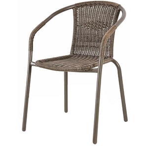 Scaun terasa GOODHOME Bari, otel, 58 x 50 x 76 cm, maro