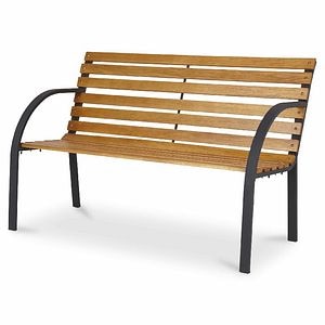 Banca de gradina si parc, cadru metalic + lemn, 64 x 81 cm  Norfolk