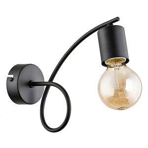 Aplica incandescent, neagra, 1 bec, E27, 60 W • Alfa Tango