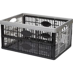 Ladita pliabila FORM, 47.5 x 35 x 23.5 cm, 33 l, polipropilena, negru/gri