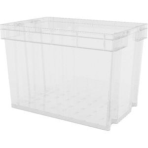 Ladita compacta FORM, 58.5 x 37.3 x 40 cm, 68 l, polipropilena, transparenta