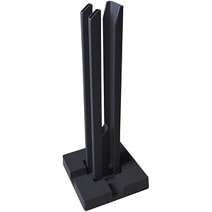 Baza pentru fixare gard Neva, KLIKSTROM, 40 x 15 x 15 cm, otel, negru