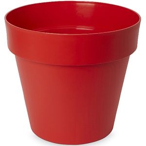 Ghiveci flori BLOOMA, plastic, D 40 cm, rosu