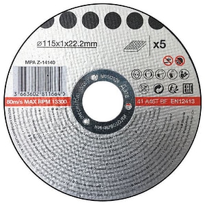 SET DISC TAIERE METAL115X1MM 5B