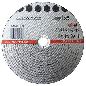 SET DISC TAIERE METAL230X2MM 5B